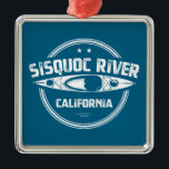 Ornamento De Metal Sisquoc River California Kayaking<br><div class="desc">O rio Sisquoc,  perto dos Papais noeis da Bárbara Califórnia,  flui cerca de 57, 5 milhas das suas nascentes na Wilderness de San Rafael até à sua confluência com o rio Cuyama.</div>