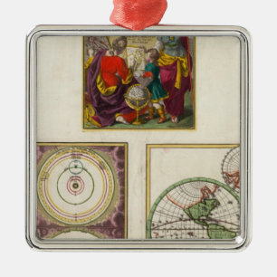 Ornamento De Metal Sistema solar do frontispício de Illus, vom Globo