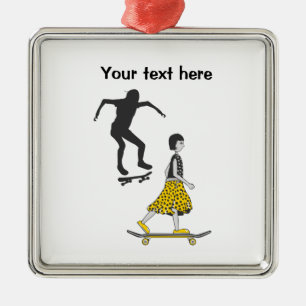 Ornamento De Metal skate feminino