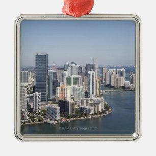 Ornamento De Metal Skyline 3 de Miami