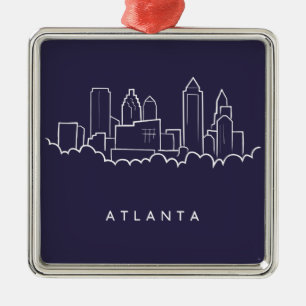 Ornamento De Metal Skyline de Atlanta