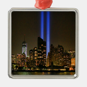 Ornamento De Metal Skyline NYC: Tributo WTC 9/11 No Light 2013 #1