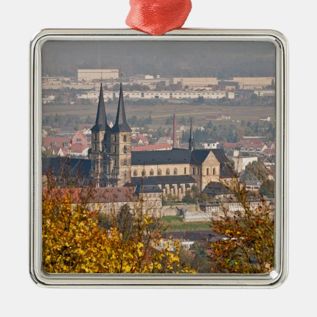 Ornamento De Metal Skyline of Bamberg, Alemanha (Frente)