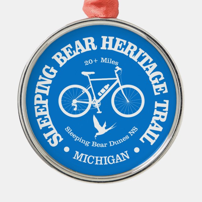 Ornamento De Metal Sleeping Bear HT (ciclismo) (Frente)