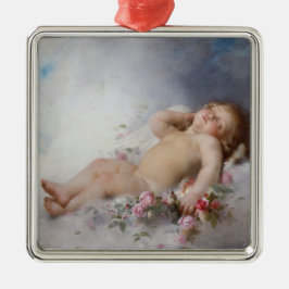 Ornamento De Metal Sleeping Cherub (Putto) (por Léon Bazille Perrault