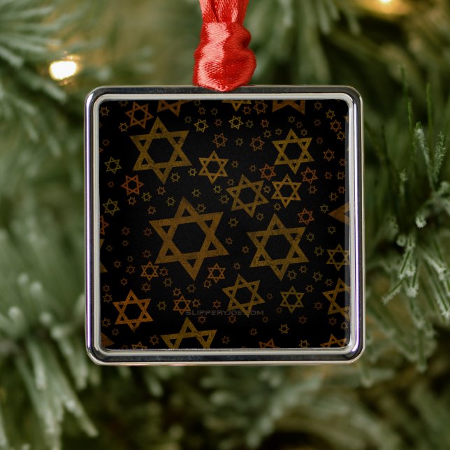 Ornamento De Metal SlipperyJoe's Estrela de David temática de Hanukka (Árvore)