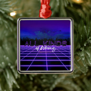 Ornamento De Metal SlipperyJoe's todo tipo de texto negrito em 3D err