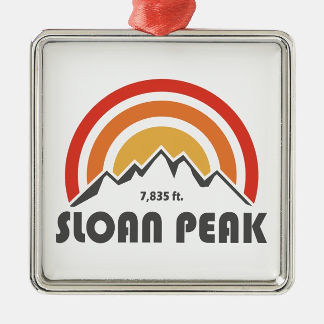 Ornamento De Metal Sloan Peak Washington (Frente)