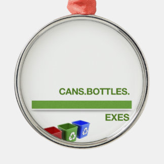 Ornamento De Metal Slogan do reciclagem da dissolução