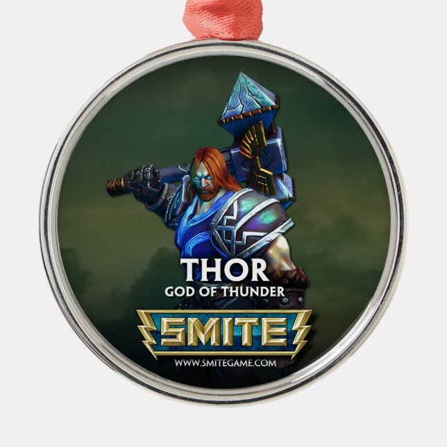 Ornamento De Metal SMITE: Thor, deus de trovão (Frente)