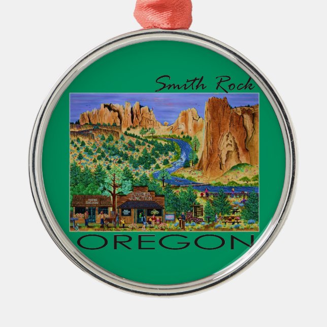 Ornamento De Metal Smith Rock ~ Oregon (Frente)