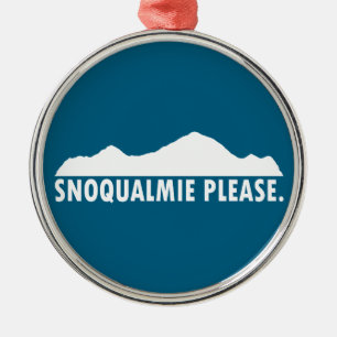 Ornamento De Metal Snoqualmie Washington Por favor
