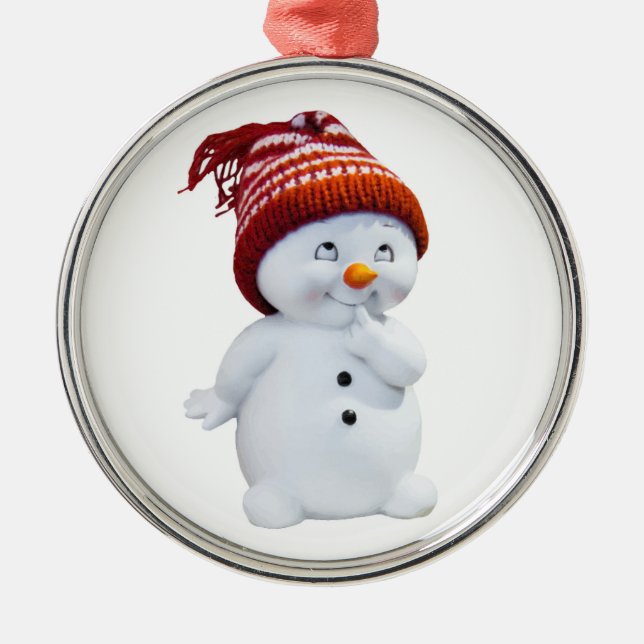 ORNAMENTO DE METAL SNOWMAN BONITO (Frente)
