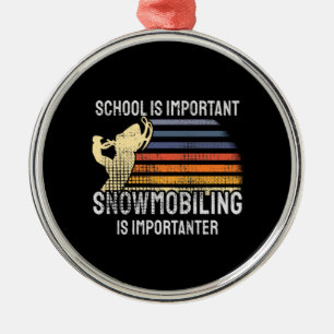 Ornamento De Metal Snowmobiling Snowmobile