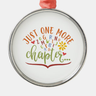 Ornamento De Metal Só Mais Um Capítulo. Design De Leitura Para Estu