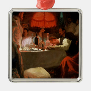 Ornamento De Metal Sob a luz vermelha, c.1910