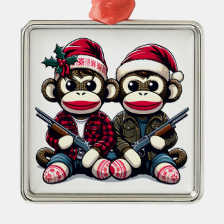 Ornamento De Metal SockMonkey Hunter Brothers e seu amigo Angel