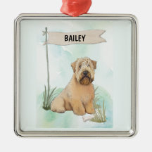 Soft Coated Wheaten Terrier Aquarela Personalizar