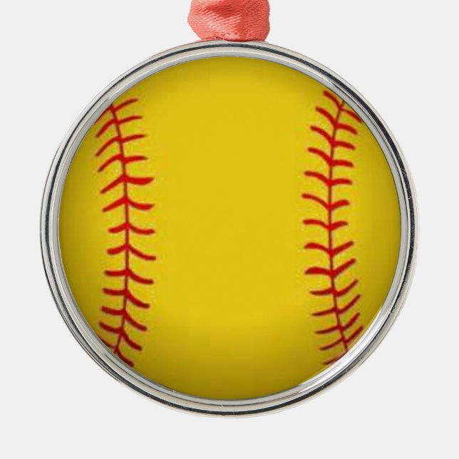 Ornamento De Metal Softbol (Frente)