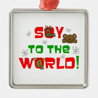 Ornamento De Metal Soja ao Mundo