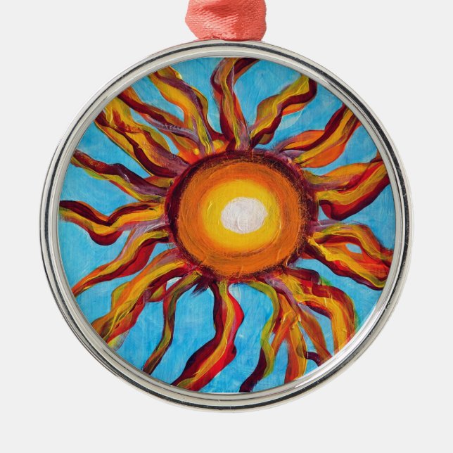 Ornamento De Metal Sol selvagem (Frente)