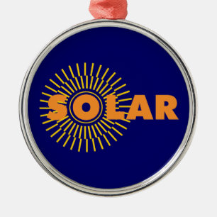 Ornamento De Metal Solar Power Sun