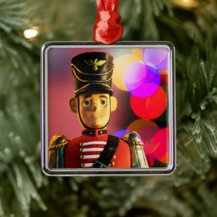 Ornamento De Metal Soldado artístico de Natal SlipperyJoe gay pri