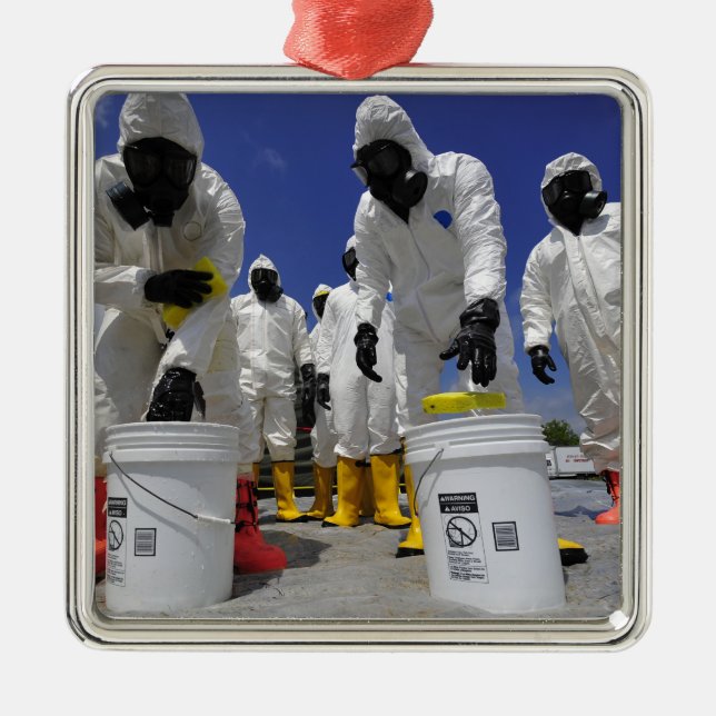 Ornamento De Metal Soldados dos EUA do 457º Batalhão Químico (Frente)