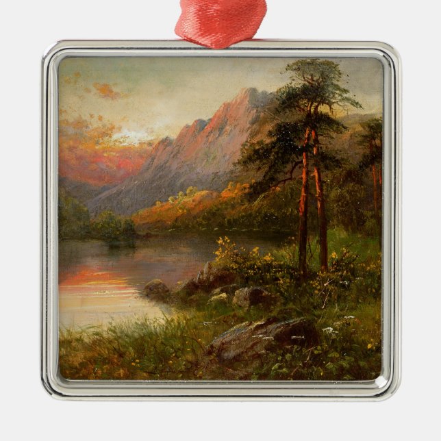 Ornamento De Metal Solidão das montanhas (Frente)