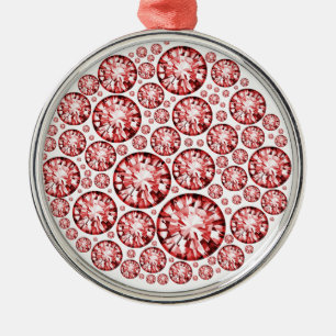 Ornamento De Metal Solitários Cruzados De Diamante Rosa