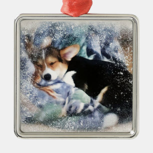 Ornamento De Metal Solsh Corgi Puyppy
