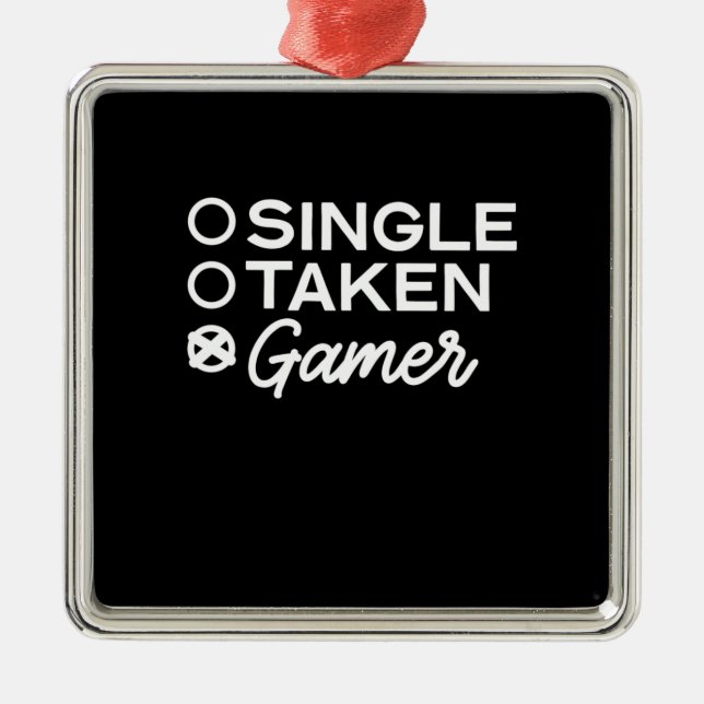 Ornamento De Metal Solteiro Tirada Gamer (Frente)