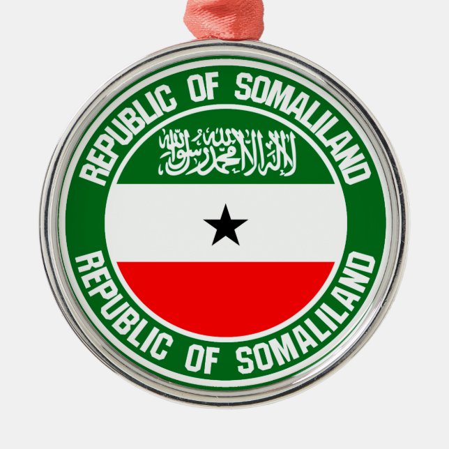 Ornamento De Metal Somaliland Round Emblem (Frente)