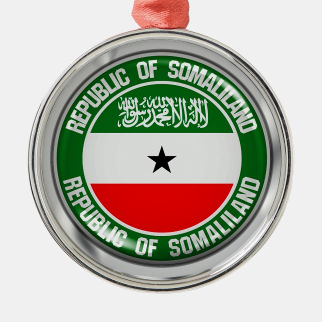 Ornamento De Metal Somaliland Round Emblem (Frente)