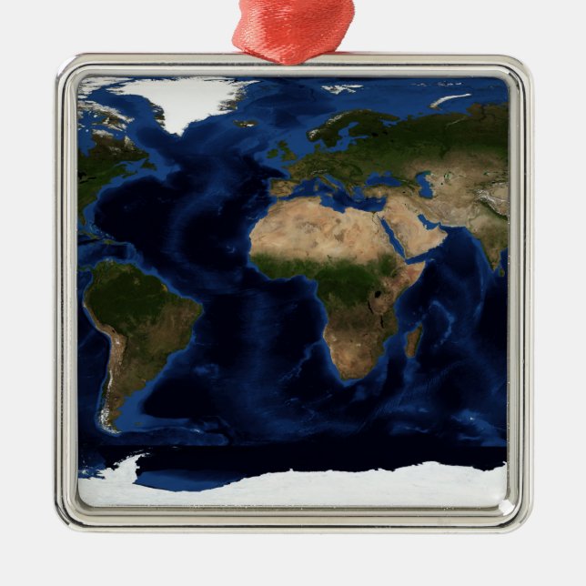 Ornamento De Metal Sombreamento topográfico e batimétrico da terra do (Frente)