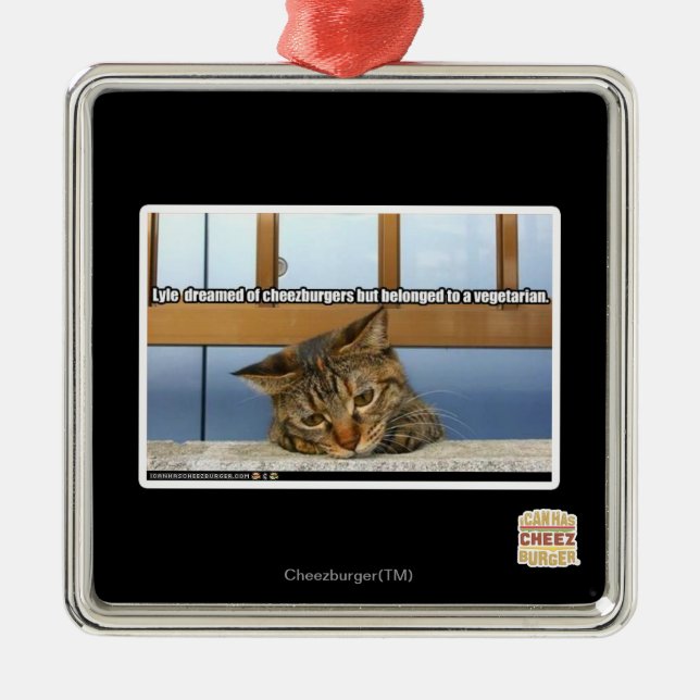 Ornamento De Metal Sonho de Cheesburgers (Frente)