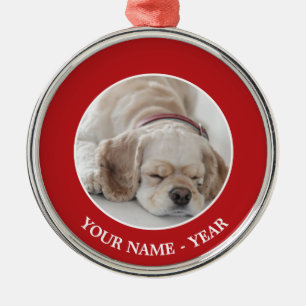 Ornamento De Metal Sono do cão de cocker spaniel