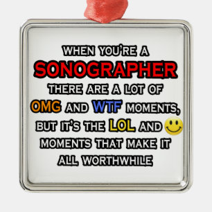 Ornamento De Metal Sonógrafo engraçado... OMG WTF LOL