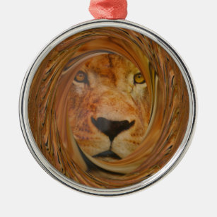 Ornamento De Metal Sorriso de leão
