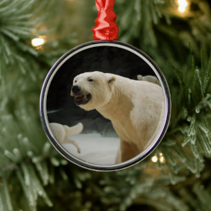 Ornamento De Metal Sorriso de Urso Polar