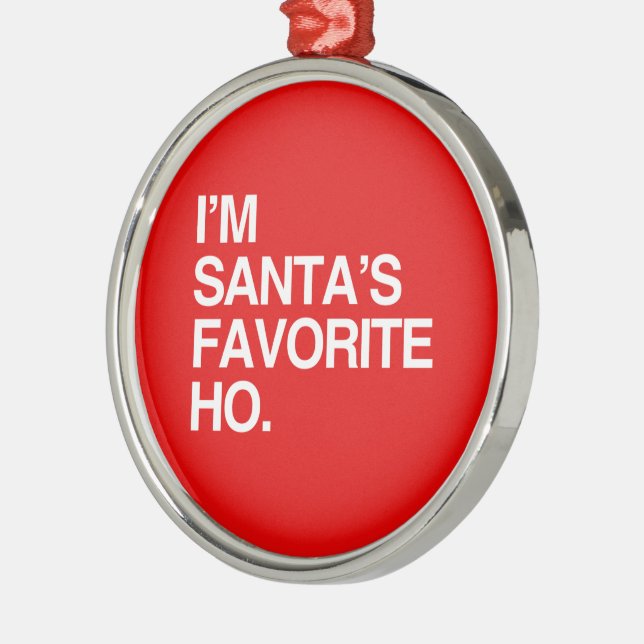 Ornamento De Metal Sou PAPAI NOEL FAVORITE HO (Esquerda)