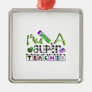 Ornamento De Metal Sou Um Super Professor