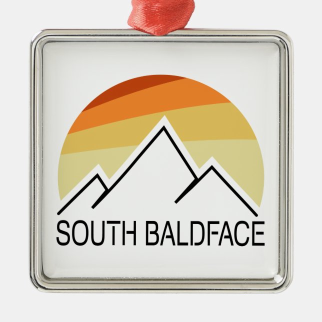 Ornamento De Metal South Baldface New Hampshire Retro (Frente)