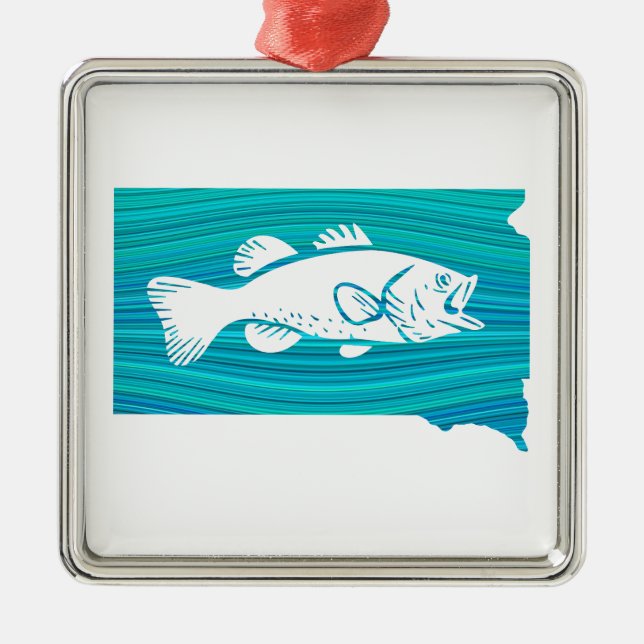 Ornamento De Metal South Dakota Wave Fisheries (Frente)