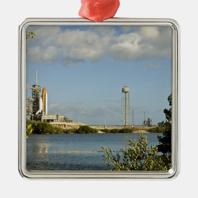 Ornamento De Metal Space Shuttle Atlantis e Endeavor (Frente)