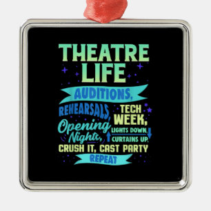 Ornamento De Metal Spian do Ator Musical do Ator do Nerd da atriz