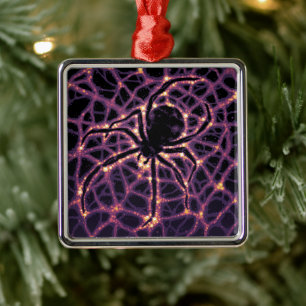 Ornamento De Metal Spider Cosmic Web, Galáxia Halloween dos Horrores