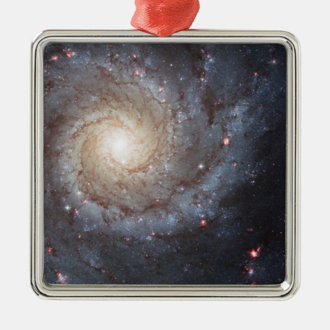 Ornamento De Metal Spiral Galaxy M74 Space Photo (Frente)