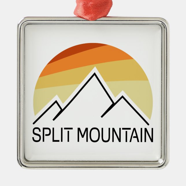 Ornamento De Metal Split Mountain Califórnia Retrô (Frente)