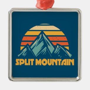 Ornamento De Metal Split Mountain Califórnia Turquesa Retro
